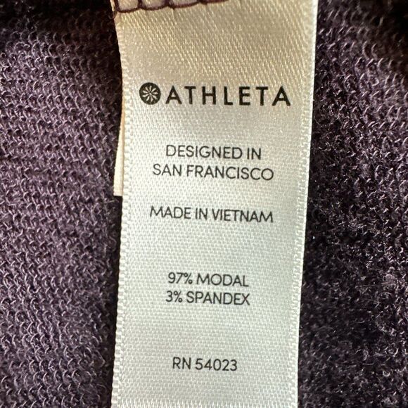 ATHLETA Twist Front Coaster Cropped Sweatshirt Purple Size Small - Picture 6 of 10